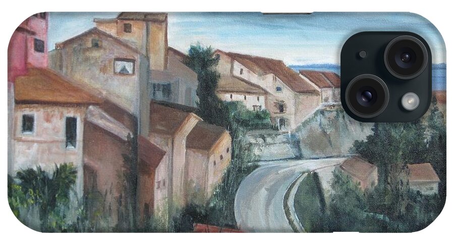 Italy iPhone Case featuring the painting Montepulciano by Paula Pagliughi