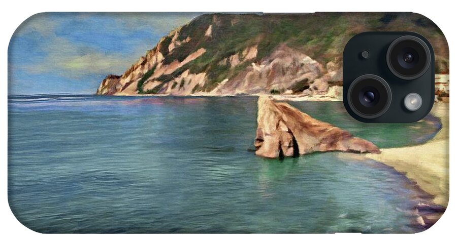 Cinque Terra iPhone Case featuring the painting Monterosso Beach by Jeffrey Kolker