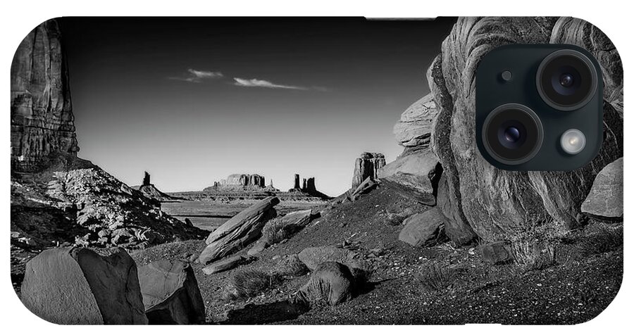 Utah iPhone Case featuring the photograph Monument Valley Rock Formations by Phil Cardamone