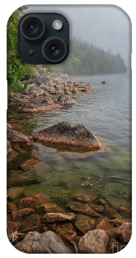 #elizabethdow iPhone Case featuring the photograph Moody and Magical Jordan Pond by Elizabeth Dow