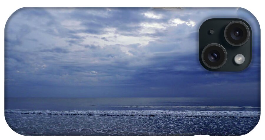 Sunrise iPhone Case featuring the photograph Moody Blue Beach by D Hackett