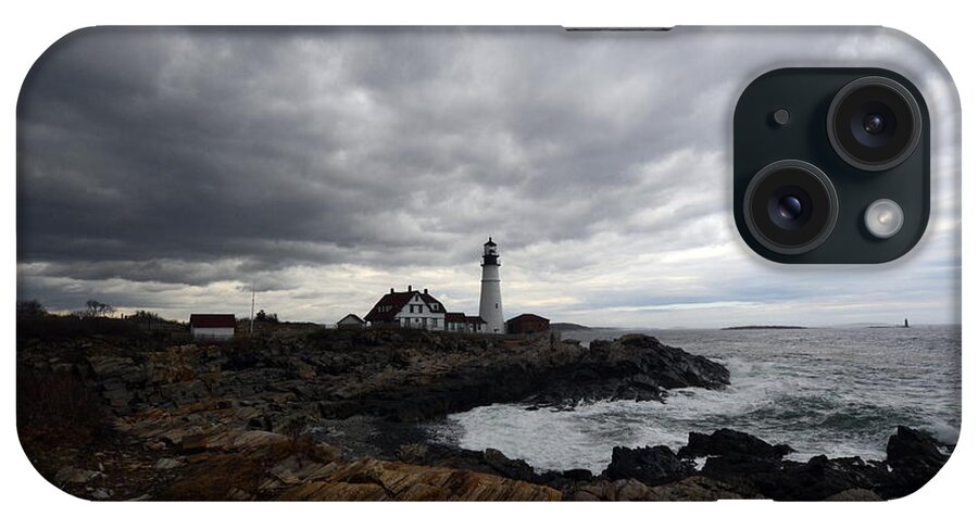 Maine iPhone Case featuring the photograph Moody Fort Williams by Colleen Phaedra