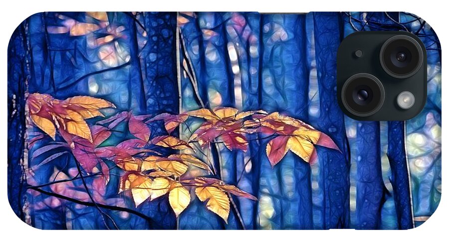 Blue iPhone Case featuring the photograph Moody Woods by Aimelle Ml