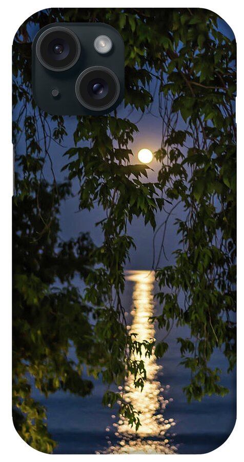 Full Moon iPhone Case featuring the photograph Moon Curtain by Patti Raine