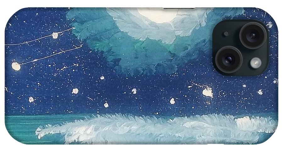 Moon iPhone Case featuring the painting Moon Glow by Vale Anoa'i