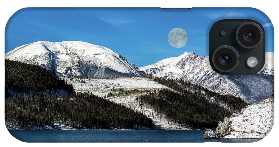 Full Moon iPhone Case featuring the photograph Moon Over Red Peak by Stephen Johnson
