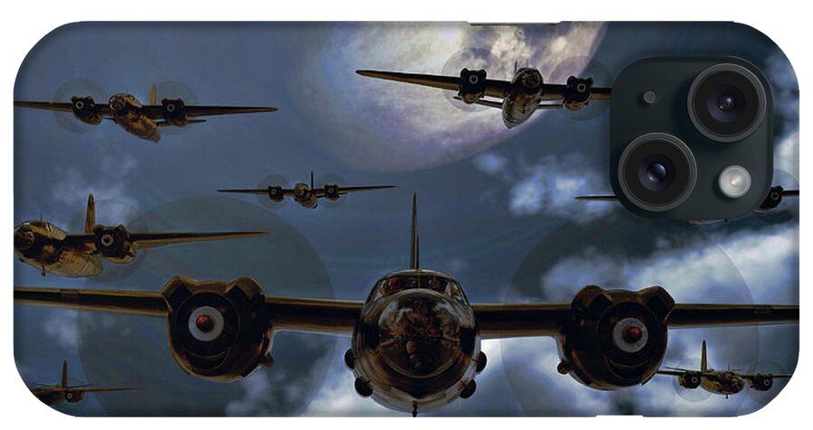 B-26 iPhone Case featuring the digital art Moonlight Marauders by David Luebbert