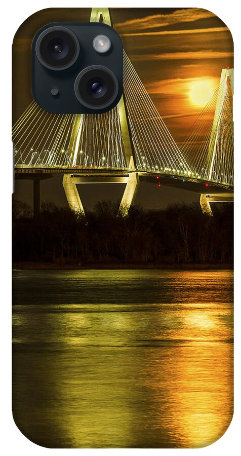 Charleston iPhone Case featuring the photograph Moonlight on the Ravenel by Jim Miller