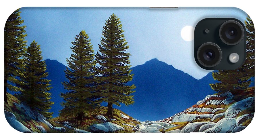 Landscape iPhone Case featuring the painting Moonlit Trail by Frank Wilson