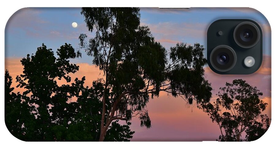 Linda Brody iPhone Case featuring the photograph Moonrise at Sunset 1 by Linda Brody