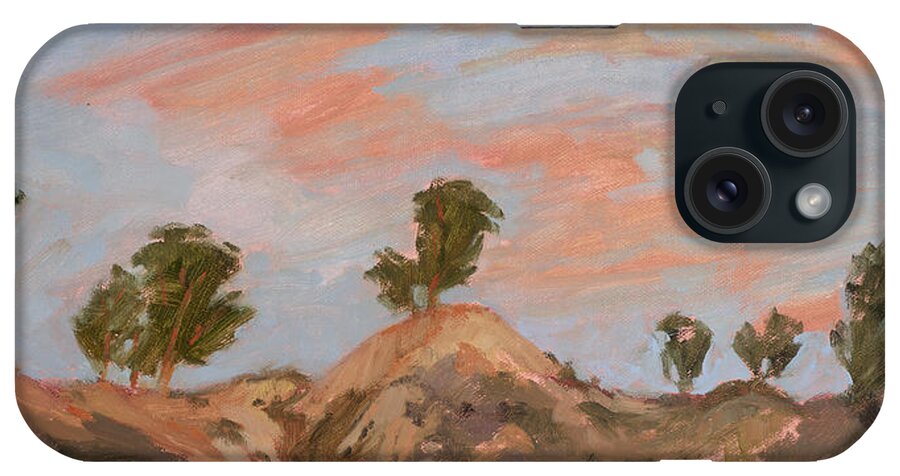 Moon iPhone Case featuring the painting Moonrise at Sunset by Jane Thorpe