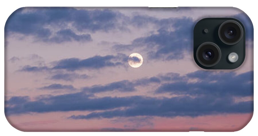 Moonrise iPhone Case featuring the photograph Moonrise In Pink Sky by D K Wall