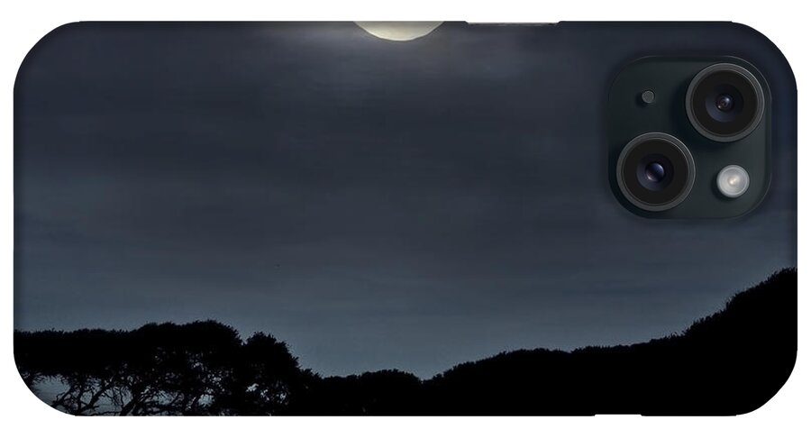 Sea iPhone Case featuring the photograph Moonrise over the Marsh. by WAZgriffin Digital