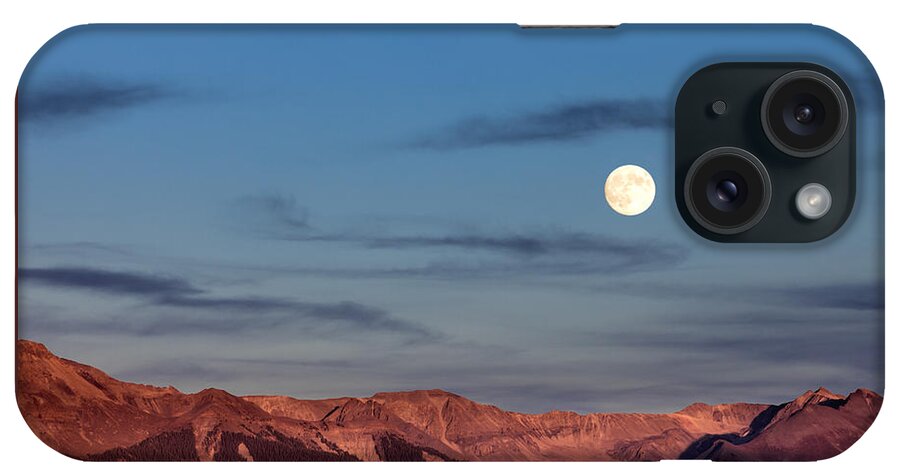 Moon iPhone Case featuring the photograph Moonrise With Afterglow by Denise Bush