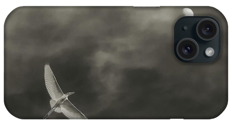 Egret iPhone Case featuring the photograph Moonstruck by Bill Roberts