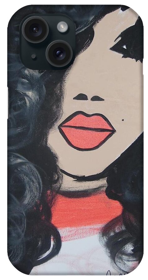 Melanin iPhone Case featuring the painting Moore Melanin by Antonio Moore