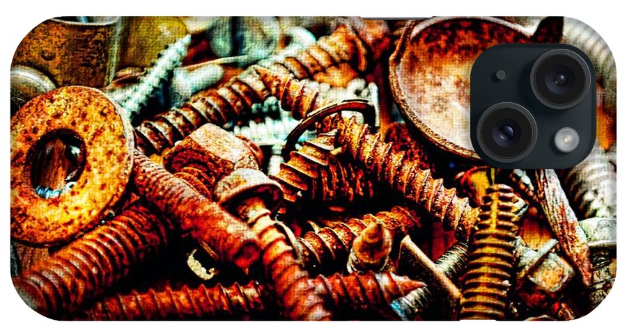 Rusty iPhone Case featuring the photograph More Rusty Screws II by Debbie Portwood