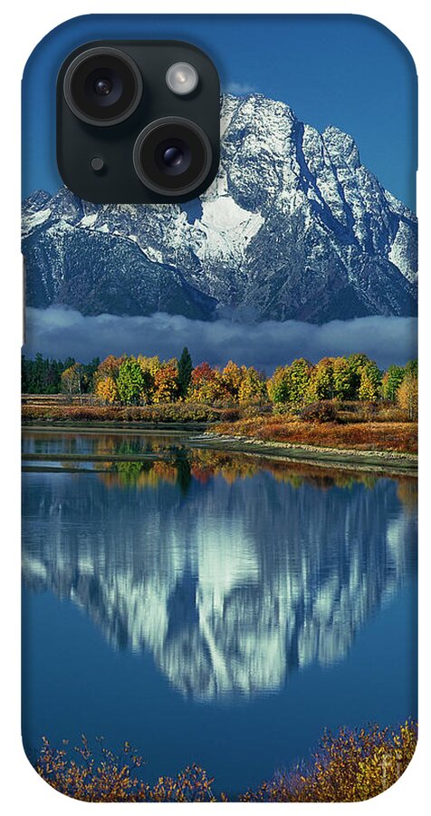 Dave Welling iPhone Case featuring the photograph Morning Cloud Layer Oxbow Bend In Fall Grand Tetons National Park by Dave Welling