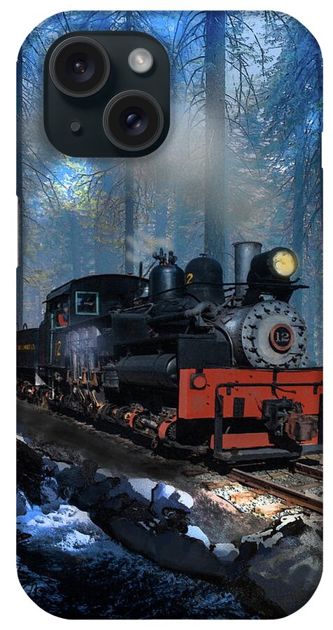 Narrow Gauge iPhone Case featuring the digital art Morning Comes to Soon by J Griff Griffin