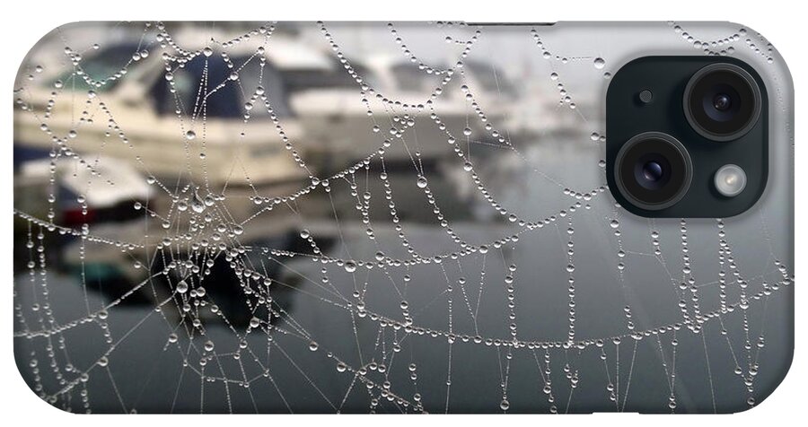 Foggy iPhone Case featuring the photograph Morning Dew at the Marina by David T Wilkinson