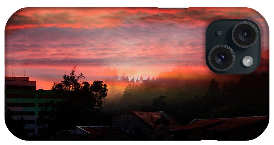Morning iPhone Case featuring the photograph Morning Fog Over The Bosque De Monay by Al Bourassa