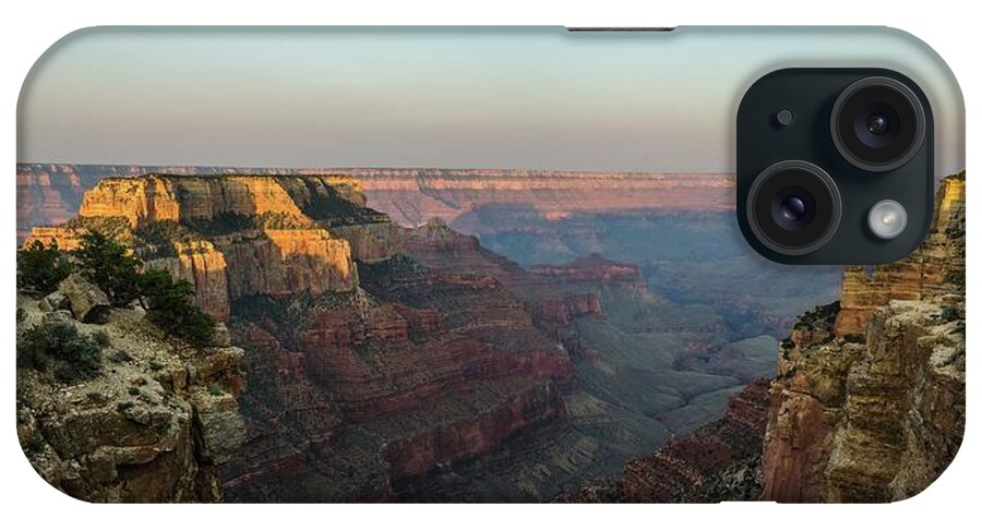 Grand Canyon iPhone Case featuring the photograph Morning lights Wotans Throne by Gaelyn Olmsted