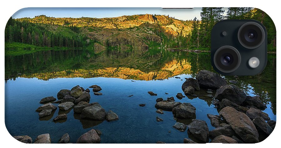 Af-s Nikkor 14-24mm F2.8g Ed iPhone Case featuring the photograph Morning Reflection on Castle Lake by John Hight