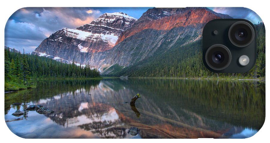  iPhone Case featuring the photograph Morning Reflections In Cavell Pond by Adam Jewell