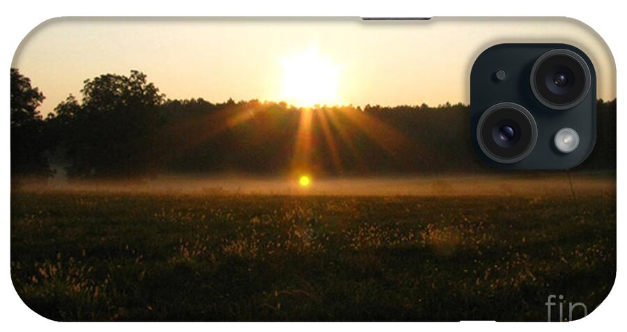 Sun iPhone Case featuring the photograph Morning Sun Lite Field by Donna Brown