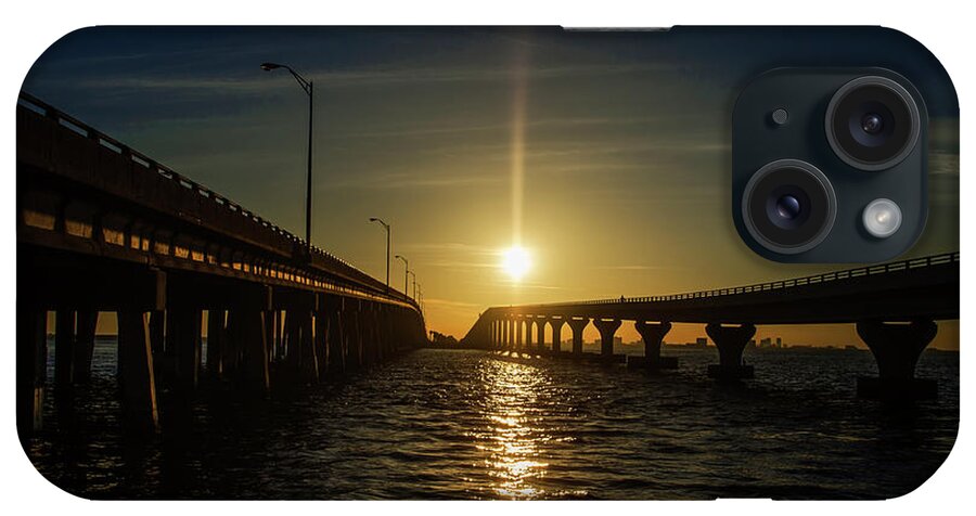 Morning iPhone Case featuring the photograph Morning Sun on the Courtney Campbell Causeway by Bill Cannon
