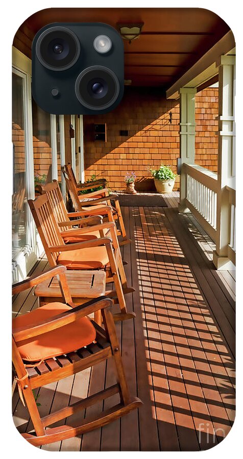 Porch iPhone Case featuring the photograph Morning Sunshine on the Porch by Maria Janicki
