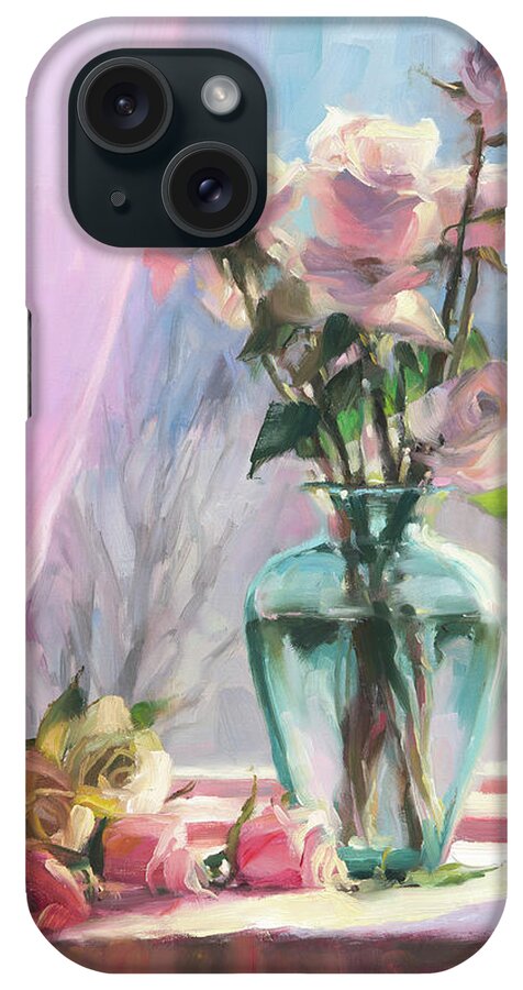 Flowers iPhone Case featuring the painting Morning's Glory by Steve Henderson