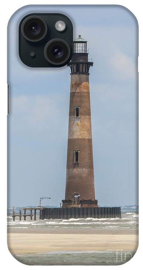 Morris Island Lighthouse iPhone Case featuring the photograph Morris Island Lighthouse in Charleston SC by Dale Powell