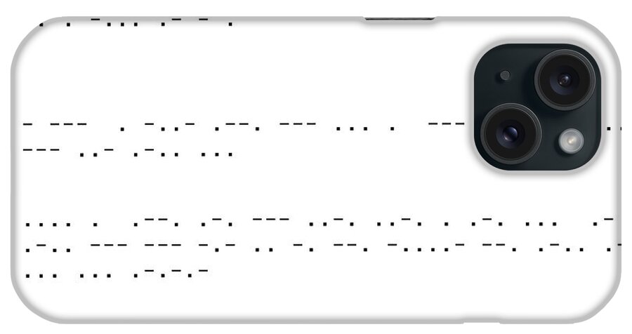 Richard Reeve iPhone Case featuring the photograph Morse Haiku 1 by Richard Reeve