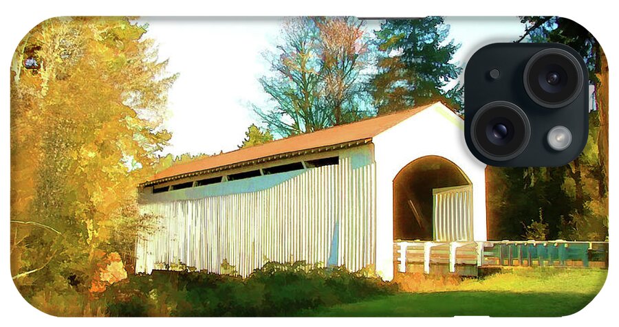 Covered Bridges iPhone Case featuring the photograph Mosby Creek Covered Bridge by Wendy McKennon