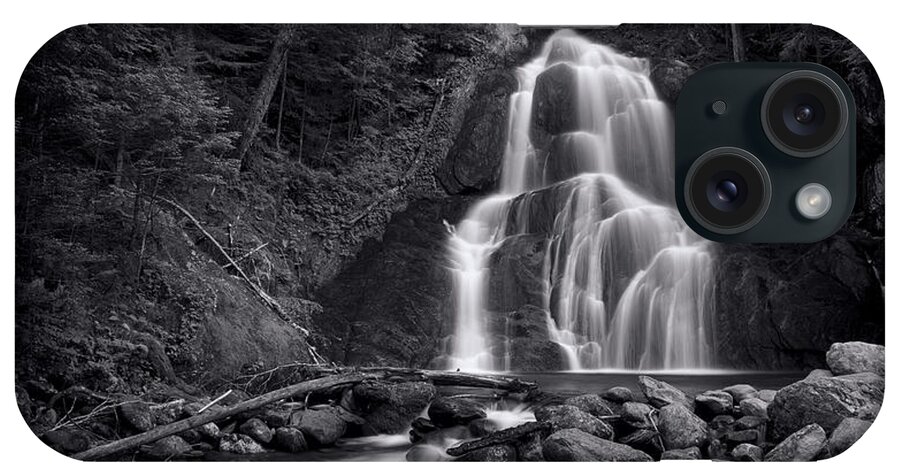 Vermont iPhone Case featuring the photograph Moss Glen Falls - Monochrome by Stephen Stookey