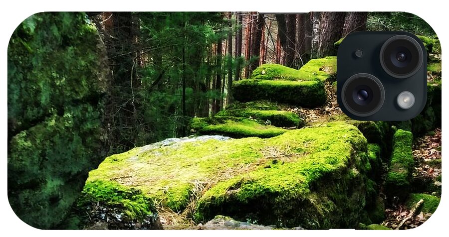 Wall iPhone Case featuring the photograph Mossy Wall by Digital Art Cafe
