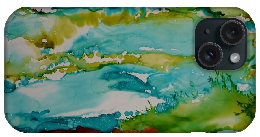 Wave iPhone Case featuring the mixed media Mother Ocean by Susan Kubes