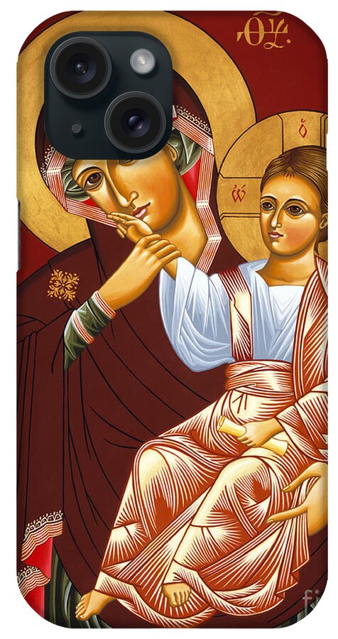 Mother Of God Of Vatopedi iPhone Case featuring the painting Mother of God of Vatopedi 015 by William Hart McNichols