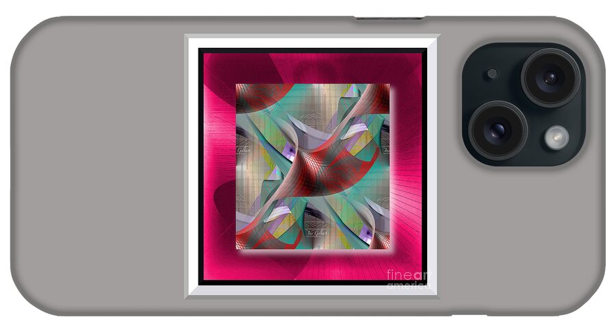 Abstract iPhone Case featuring the digital art Motif #2 by Iris Gelbart