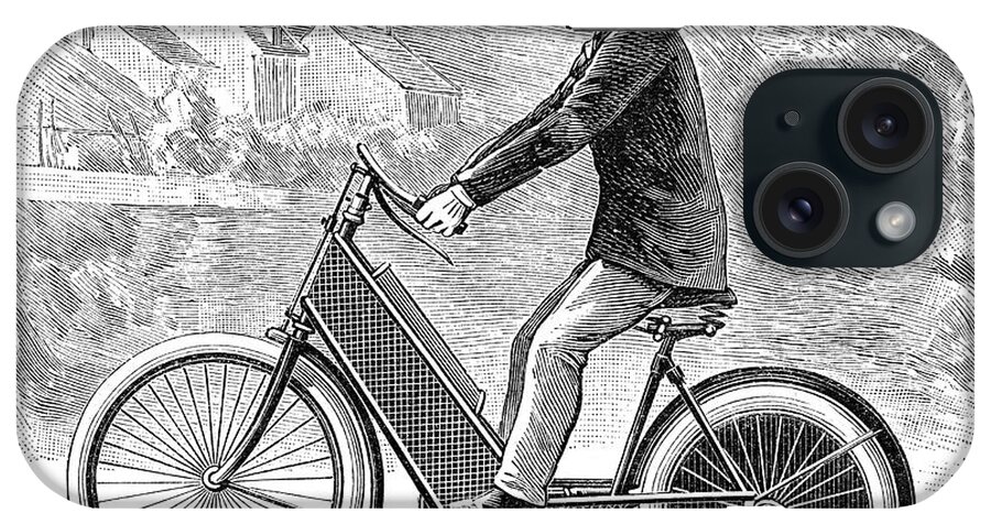 1894 iPhone Case featuring the photograph Motorcycle, 1894 by Granger