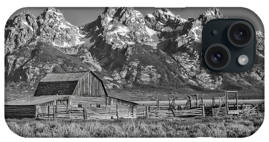 Grand Teton iPhone Case featuring the photograph Moulton Cabin - Grand Tetons II by Sandra Bronstein