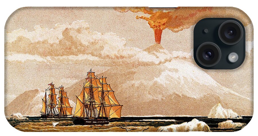History iPhone Case featuring the photograph Mount Erebus, Antarctica, 1868 by Wellcome Images