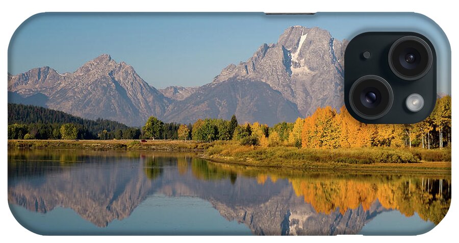 Grand Tetons iPhone Case featuring the photograph Mount Moran by Steve Stuller