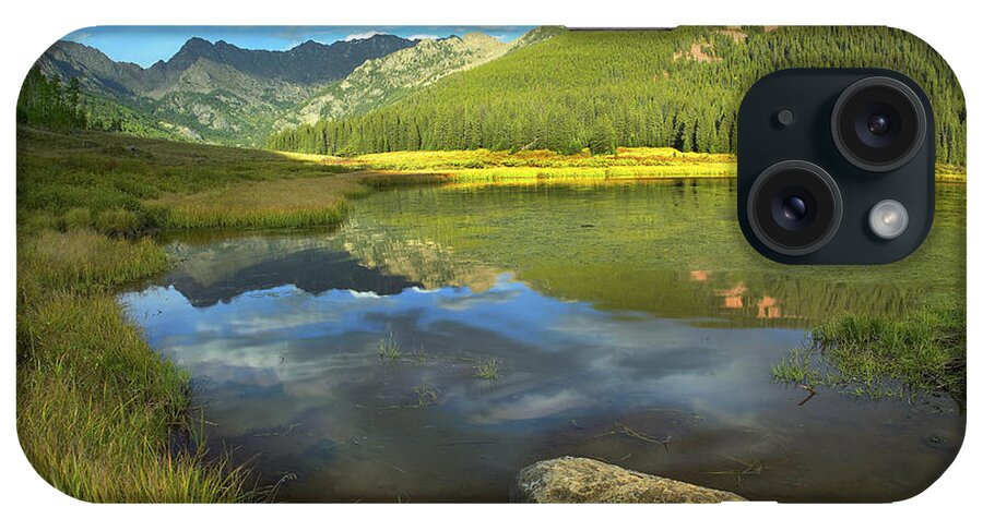 00175146 iPhone Case featuring the photograph Mount Powell and Piney Lake by Tim Fitzharris