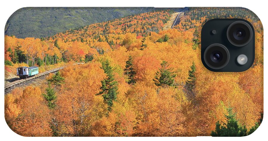 Mount Washington iPhone Case featuring the photograph Mount Washington Cog Railroad Fall Foliage by John Burk