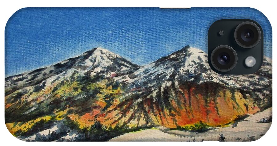 Art iPhone Case featuring the painting Mountain -5 by Tamal Sen Sharma