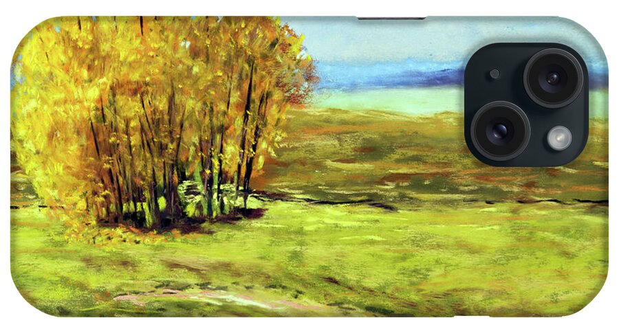 Pastel iPhone Case featuring the painting Mountain Autumn - Pastel Landscape by Barry Jones