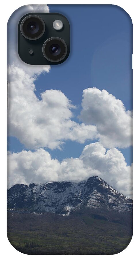 Portrait iPhone Case featuring the photograph Mountain Blue Sky and Cloud by Donna L Munro