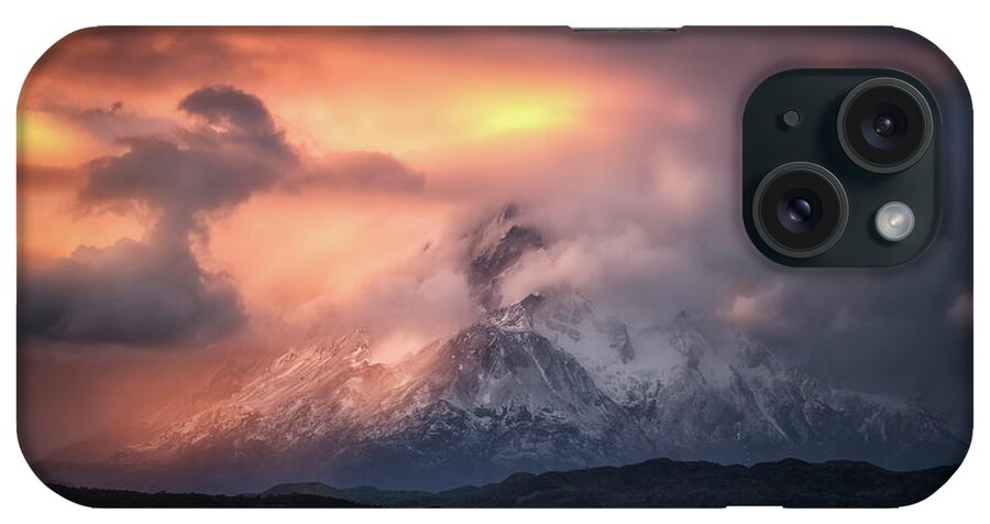 Paine Massif iPhone Case featuring the photograph Mountain Glows by Nicki Frates